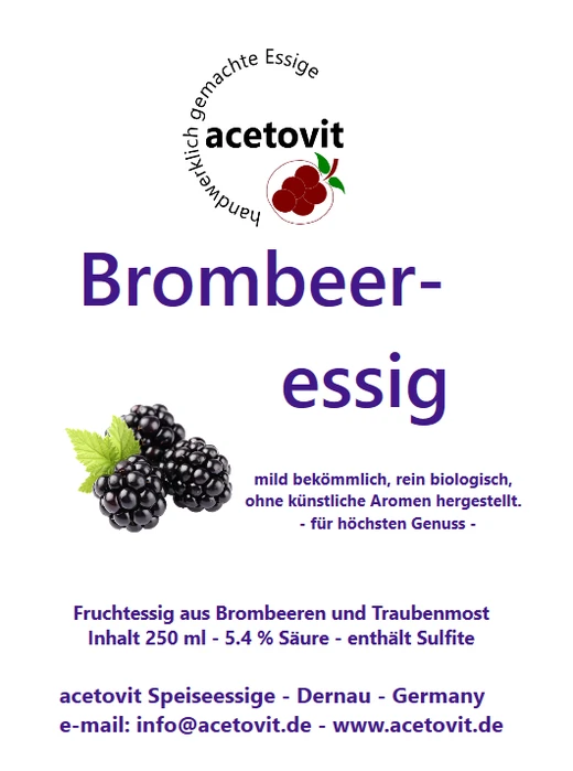 Etikett Brombeeressig